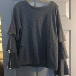 Grey distressed sweatshirt